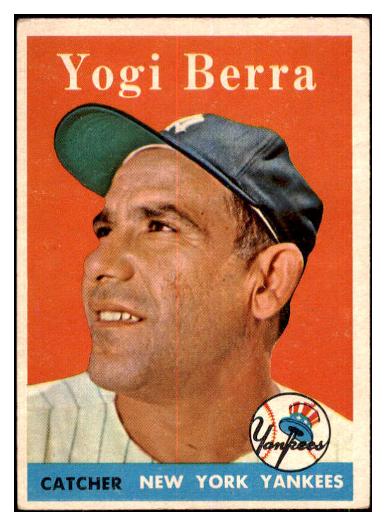 1958 Topps Baseball #370 Yogi Berra Yankees EX 442144