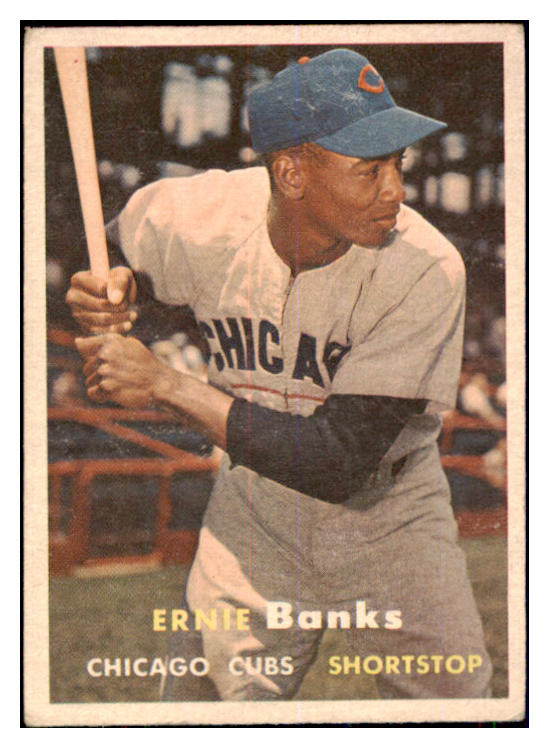 1957 Topps Baseball #055 Ernie Banks Cubs VG-EX 442162