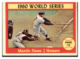 1961 Topps Baseball #307 World Series Game 2 Mickey Mantle EX+/EX-MT 442170