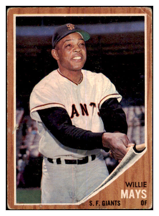 1962 Topps Baseball #300 Willie Mays Giants VG 442173