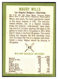 1963 Fleer Baseball #043 Maury Wills Dodgers EX 442177