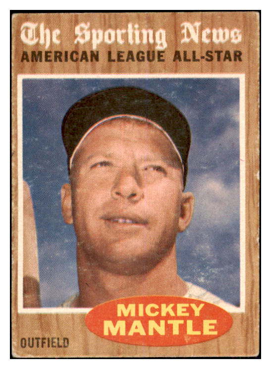 1962 Topps Baseball #471 Mickey Mantle A.S. Yankees VG-EX 442180