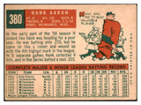 1959 Topps Baseball #380 Hank Aaron Braves VG-EX 442196