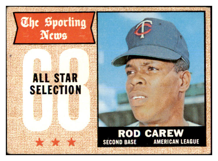 1968 Topps Baseball #363 Rod Carew A.S. Twins Good Ink Back 442211