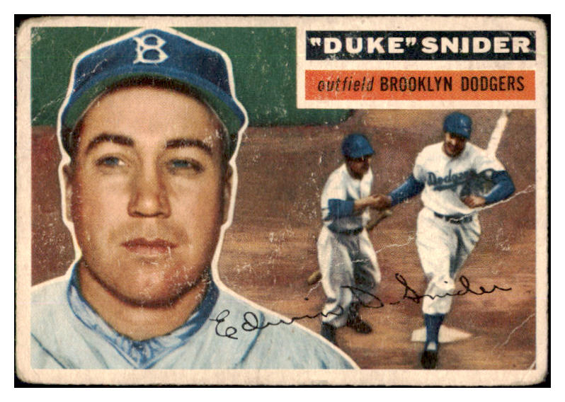 1956 Topps Baseball #150 Duke Snider Dodgers Good Gray 442266