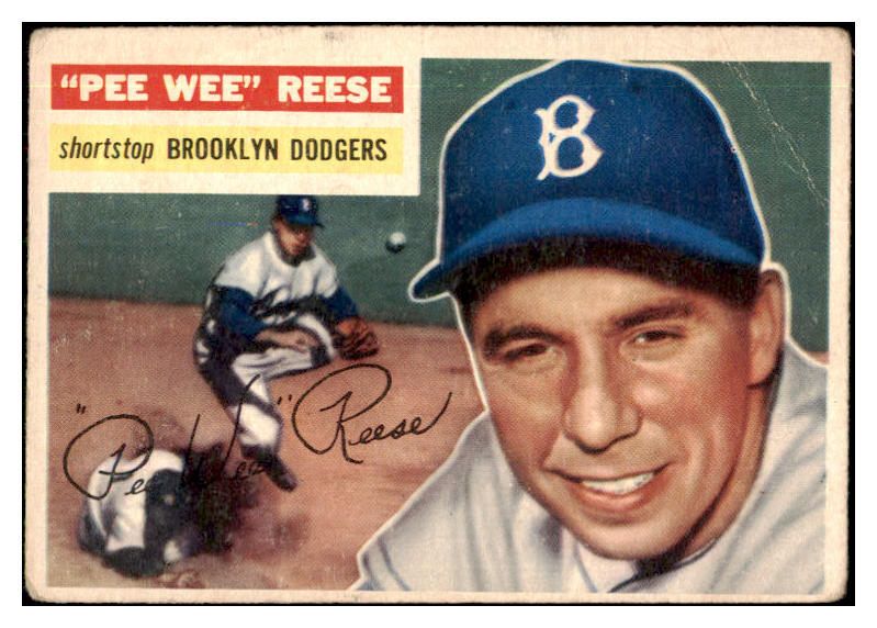 1956 Topps Baseball #260 Pee Wee Reese Dodgers VG 442268