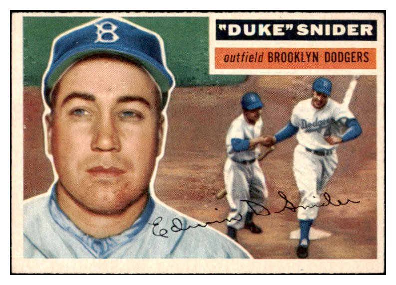 1956 Topps Baseball #150 Duke Snider Dodgers EX-MT Gray 442377