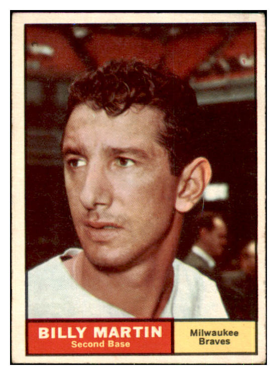 1961 Topps Baseball #089 Billy Martin Braves VG-EX 442434