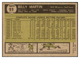 1961 Topps Baseball #089 Billy Martin Braves VG-EX 442434