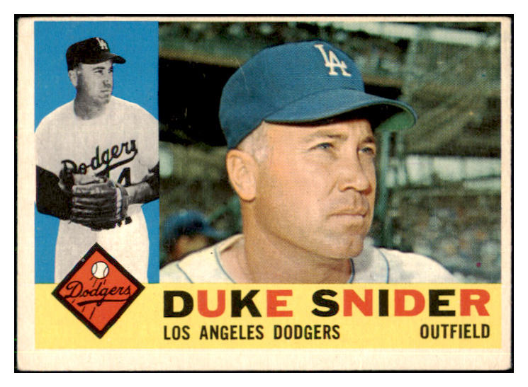 1960 Topps Baseball #493 Duke Snider Dodgers EX 442438