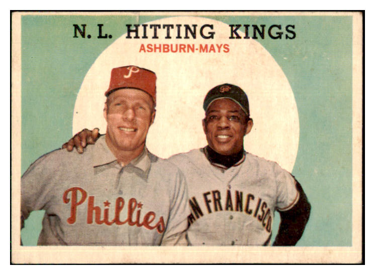 1959 Topps Baseball #317 Willie Mays Richie Ashburn EX 442453