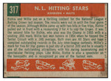 1959 Topps Baseball #317 Willie Mays Richie Ashburn EX 442453