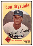 1959 Topps Baseball #387 Don Drysdale Dodgers VG-EX 442455