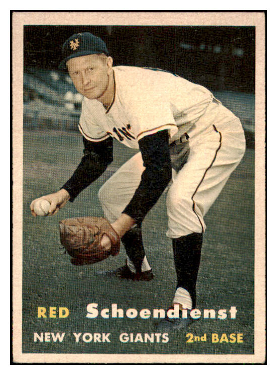 1957 Topps Baseball #154 Red Schoendienst Giants EX-MT 442474