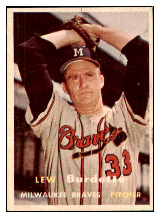 1957 Topps Baseball #208 Lew Burdette Braves EX-MT 442486