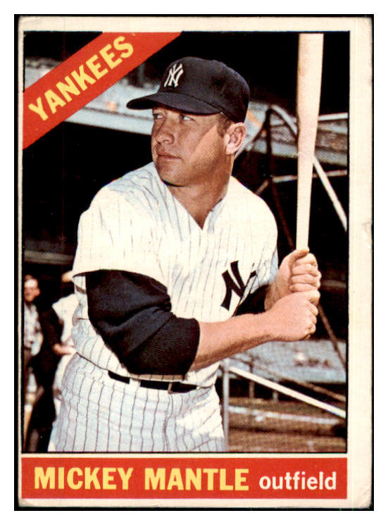 1966 Topps Baseball #050 Mickey Mantle Yankees VG 442520