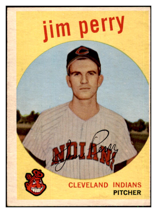 1959 Topps Baseball #542 Jim Perry Indians EX 442691