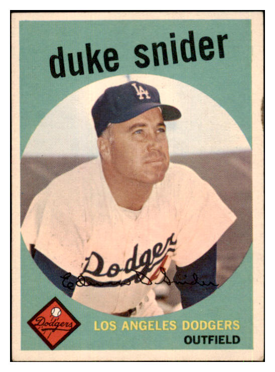 1959 Topps Baseball #020 Duke Snider Dodgers EX-MT 442699