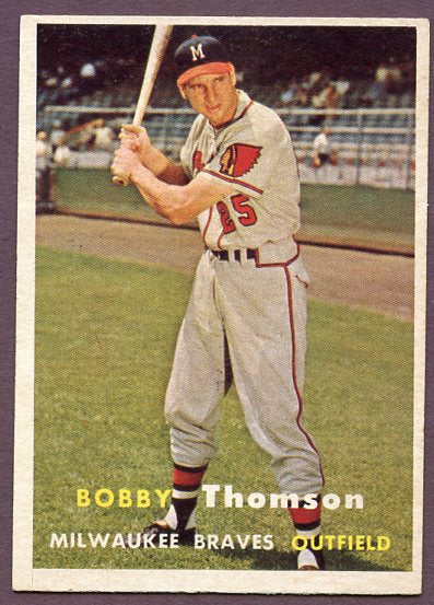 1957 Topps Baseball #262 Bobby Thomson Braves EX-MT 443113