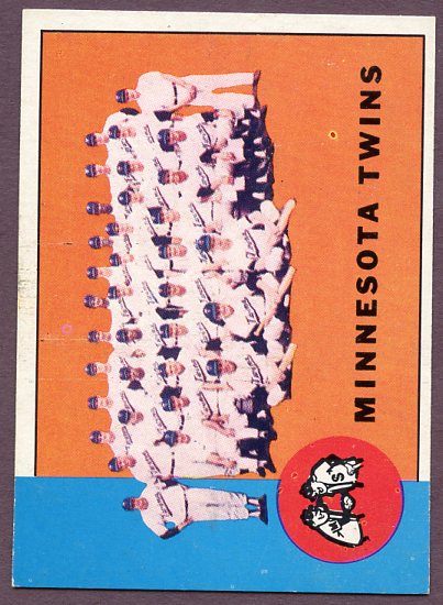 1963 Topps Baseball #162 Minnesota Twins Team EX-MT 443315