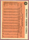 1962 Topps Baseball #024 Detroit Tigers Team EX-MT 443367