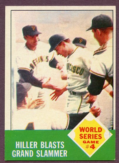 1963 Topps Baseball #145 World Series Game 4 Chuck Hiller EX-MT 443426