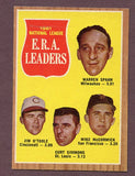 1962 Topps Baseball #056 N.L. ERA Leaders Warren Spahn EX-MT 443473