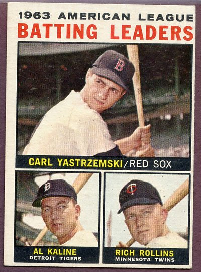 1964 Topps Baseball #008 A.L. Batting Leaders Carl Yastrzemski EX 443513