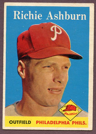 1958 Topps Baseball #230 Richie Ashburn Phillies EX 443518