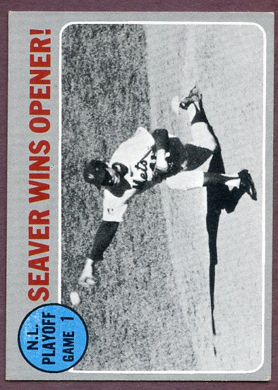 1970 Topps Baseball #195 N.L. Play Offs Game 1 Tom Seaver EX 443564