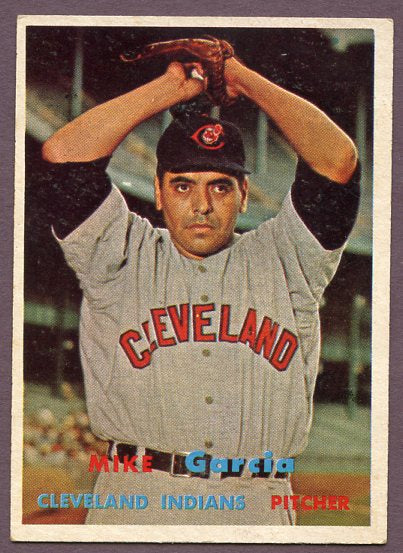 1957 Topps Baseball #300 Mike Garcia Indians EX 443623