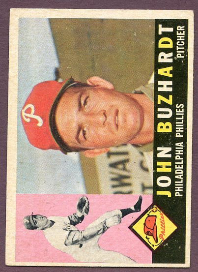 1960 Topps Baseball #549 John Buzhardt Phillies EX 443707