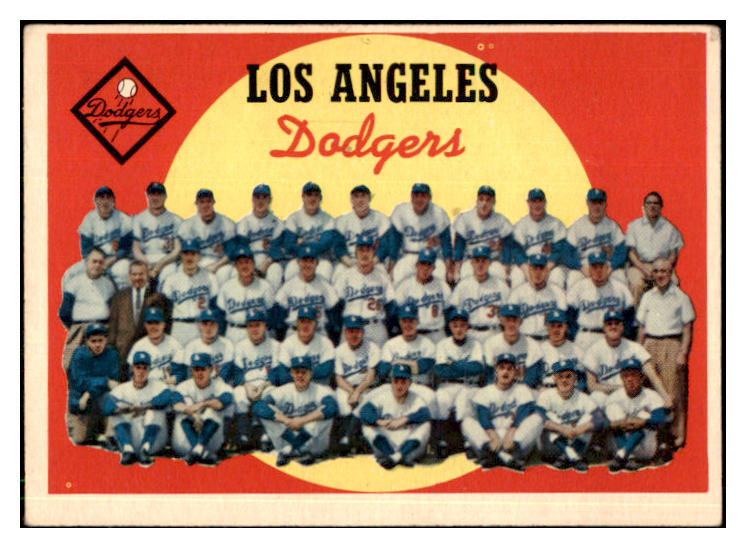 1959 Topps Baseball #457 Los Angeles Dodgers Team VG-EX 443720