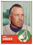 1963 Topps Baseball #550 Duke Snider Mets EX-MT 443757