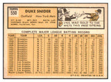 1963 Topps Baseball #550 Duke Snider Mets EX-MT 443757