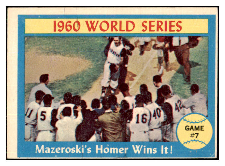 1961 Topps Baseball #312 World Series Game 7 Bill Mazeroski VG-EX 443799