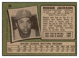 1971 Topps Baseball #020 Reggie Jackson A's EX 443801