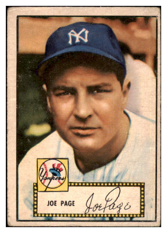 1952 Topps Baseball #048 Joe Page Yankees FR-GD Red 443812