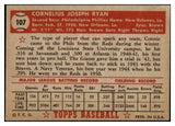 1952 Topps Baseball #107 Connie Ryan Phillies EX 443832