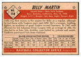 1953 Bowman Color Baseball #118 Billy Martin Yankees trimmed 443870