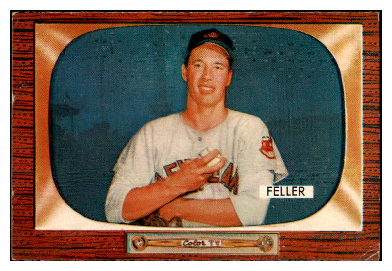 1955 Bowman Baseball #134 Bob Feller Indians VG-EX 443872