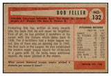 1954 Bowman Baseball #132 Bob Feller Indians EX 443893