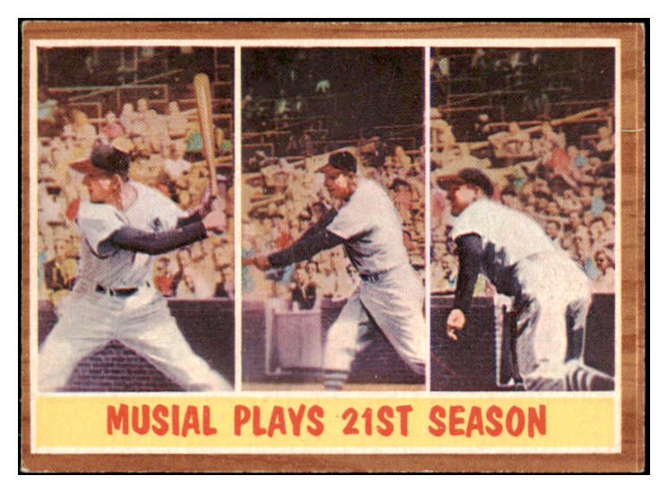 1962 Topps Baseball #317 Stan Musial IA Cardinals EX+/EX-MT 443904