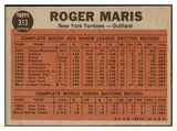 1962 Topps Baseball #313 Roger Maris IA Yankees EX-MT 443917