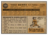 1960 Topps Baseball #480 Yogi Berra Yankees VG-EX 443990