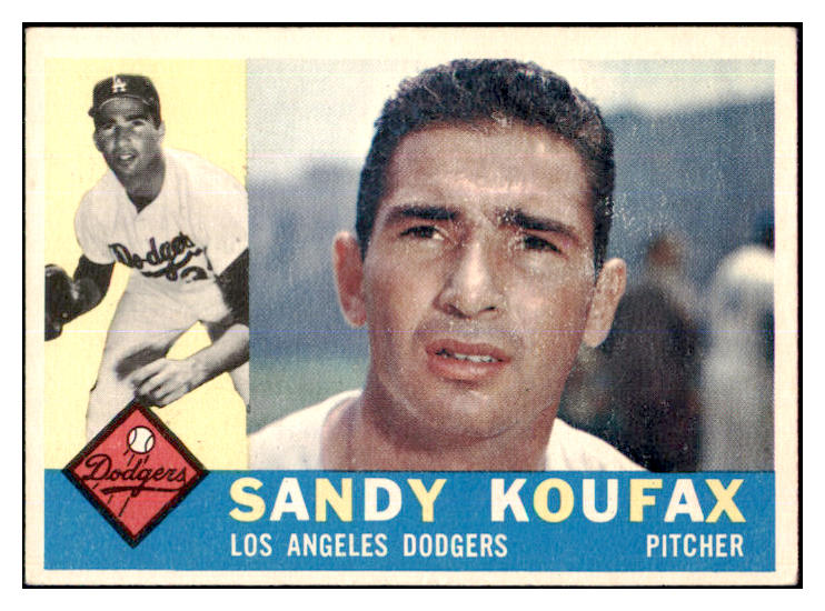 1960 Topps Baseball #343 Sandy Koufax Dodgers EX+/EX-MT 444112