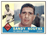 1960 Topps Baseball #343 Sandy Koufax Dodgers EX+/EX-MT 444112