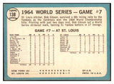 1965 Topps Baseball #138 World Series Game 7 Bob Gibson EX 444150