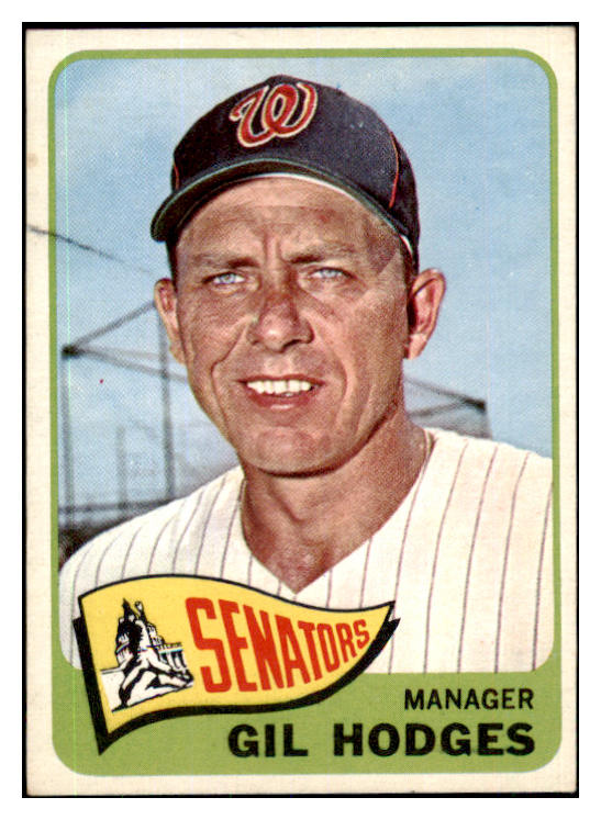1965 Topps Baseball #099 Gil Hodges Senators VG-EX print mark 444154