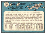 1965 Topps Baseball #540 Lou Brock Cardinals VG-EX 444160
